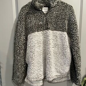 Thread & Supply Gray Sherpa Zip Pullover